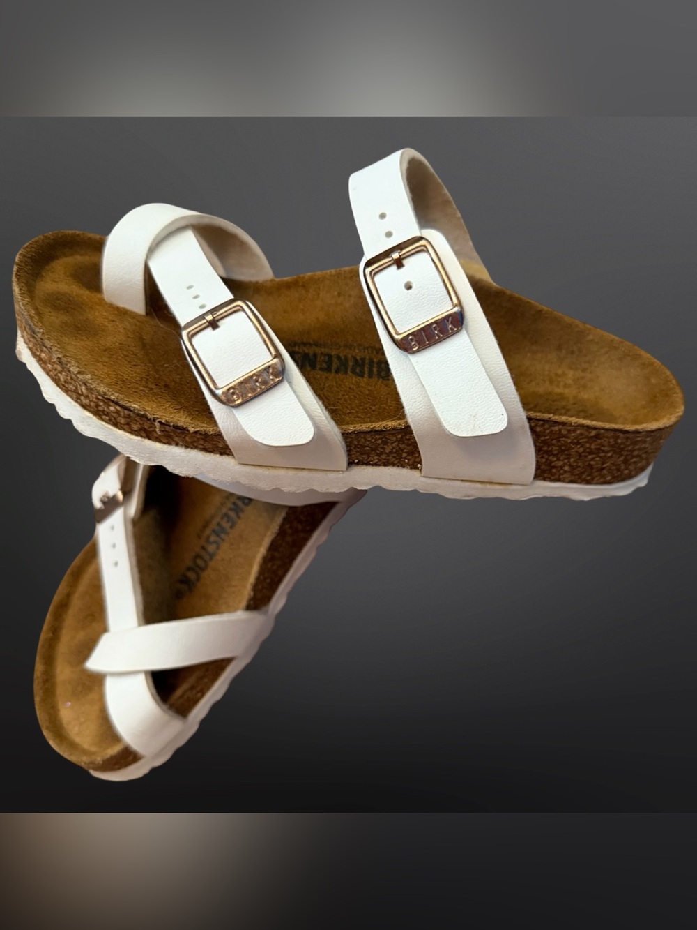 Birkenstock Mayari Kids Sandals – White Birko-Flor® | Size 27 (US Kids 9–9.5) - Picture 3 of 12